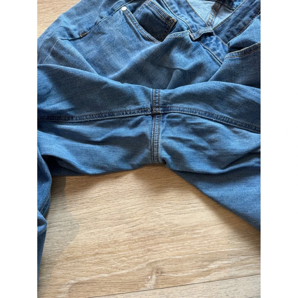 Eloquii Elements Womens Plus Size 16 Wide Leg Jeans Medium Wash High Rise Denim - Picture 3 of 10